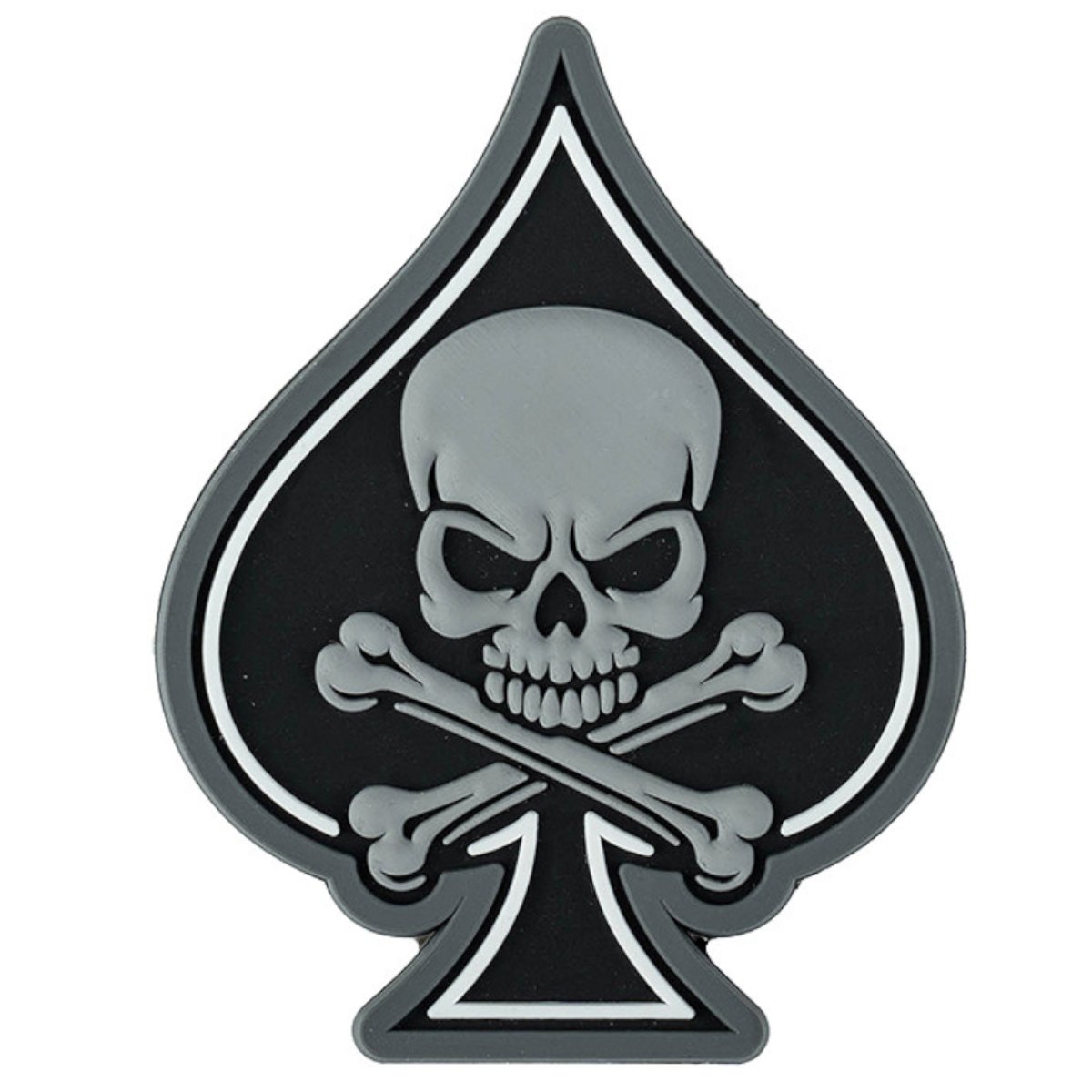Nášivka ACES OF SHADES SKULL BONES velcro 3D PVC