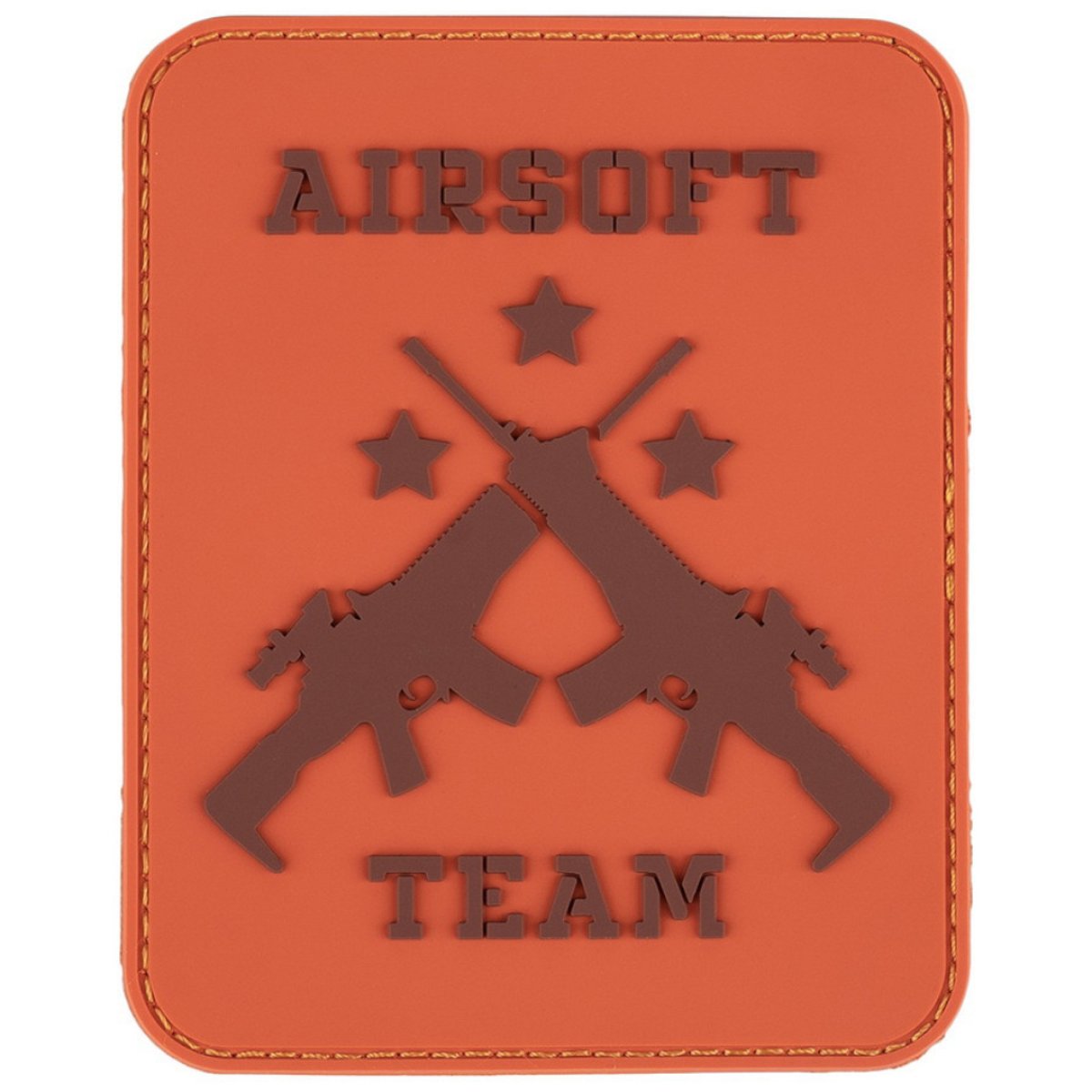 Nášivka AIRSOFT TEAM ORANGE velcro 3D PVC