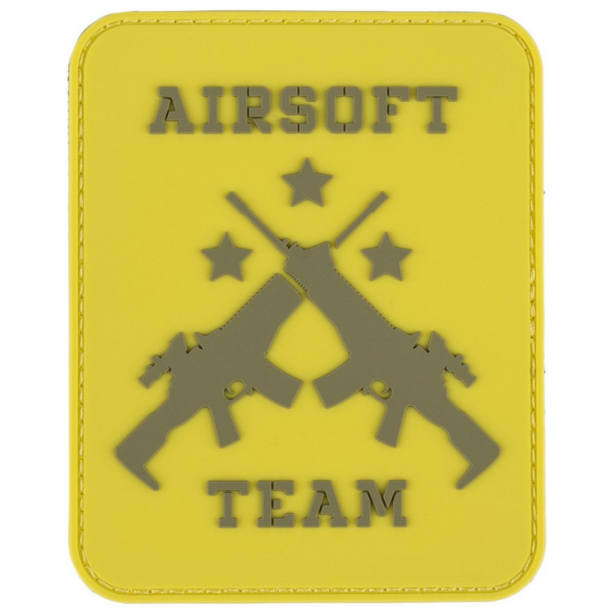 Nášivka AIRSOFT TEAM YELLOW velcro 3D PVC