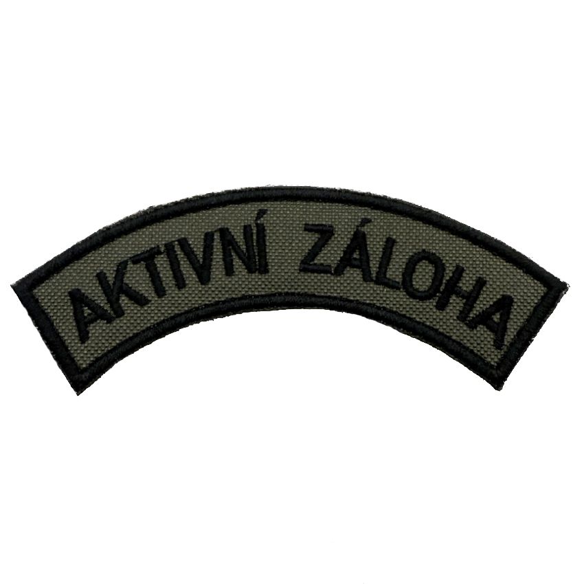 Nášivka AKTIVNÍ ZÁLOHA oblouk zelená VELCRO