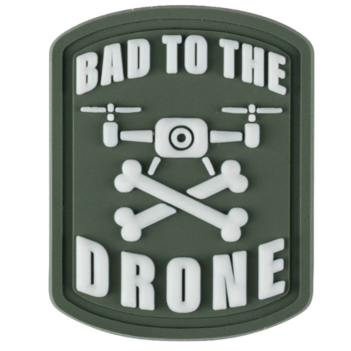 Nášivka BAD TO THE DRONE mini velcro 3D PVC