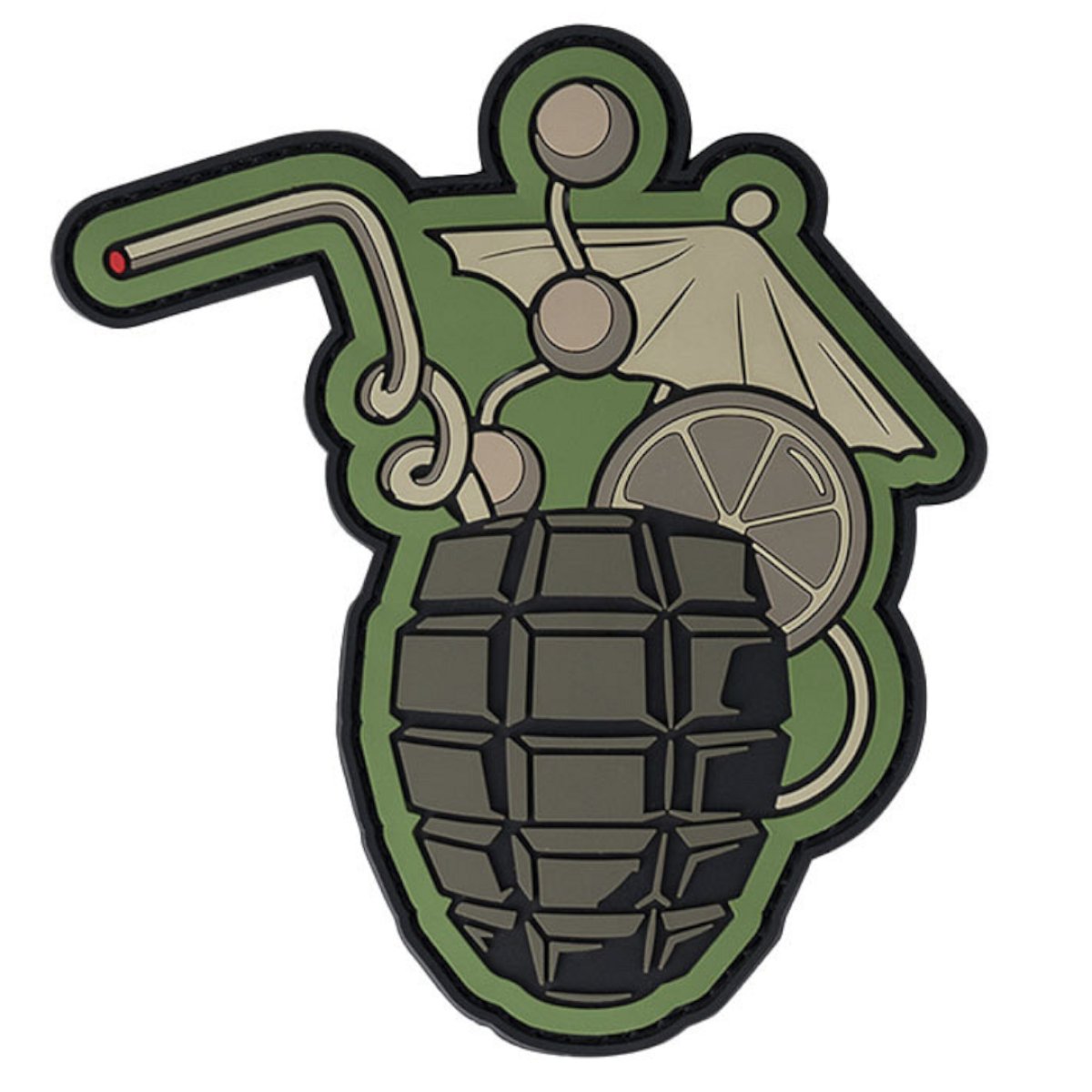 Nášivka COCKTAIL GRENADE velcro 3D PVC