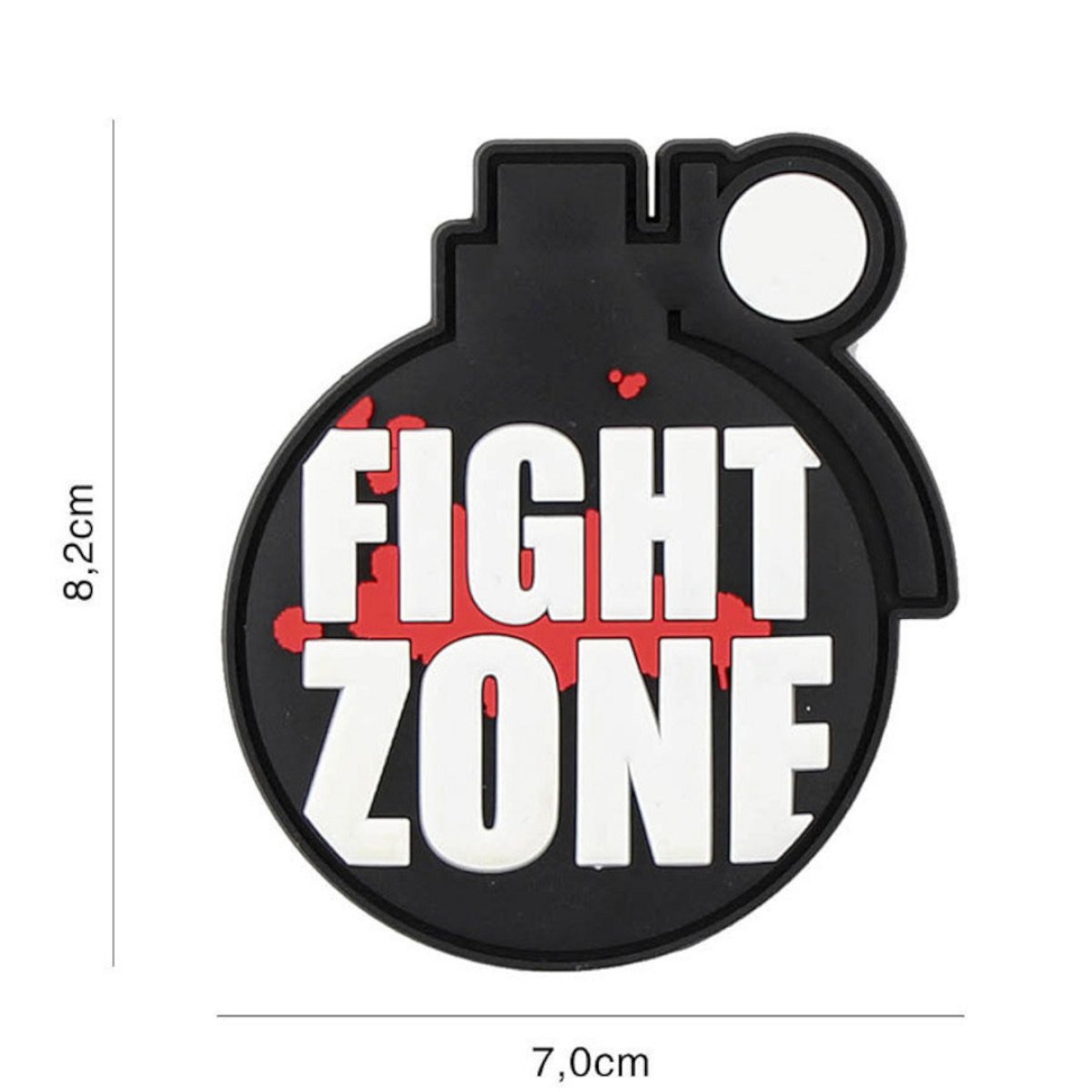 Nášivka FIGHT ZONE velcro 3D PVC