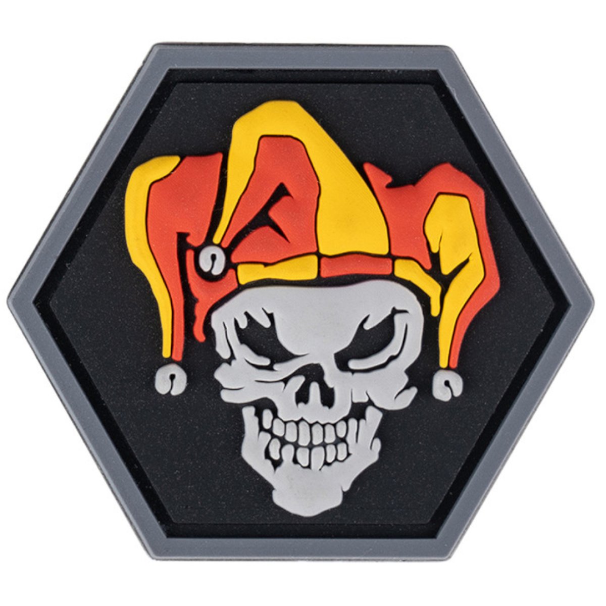 Nášivka HEXAGON SKULL JOKER MINI velcro 3D PVC