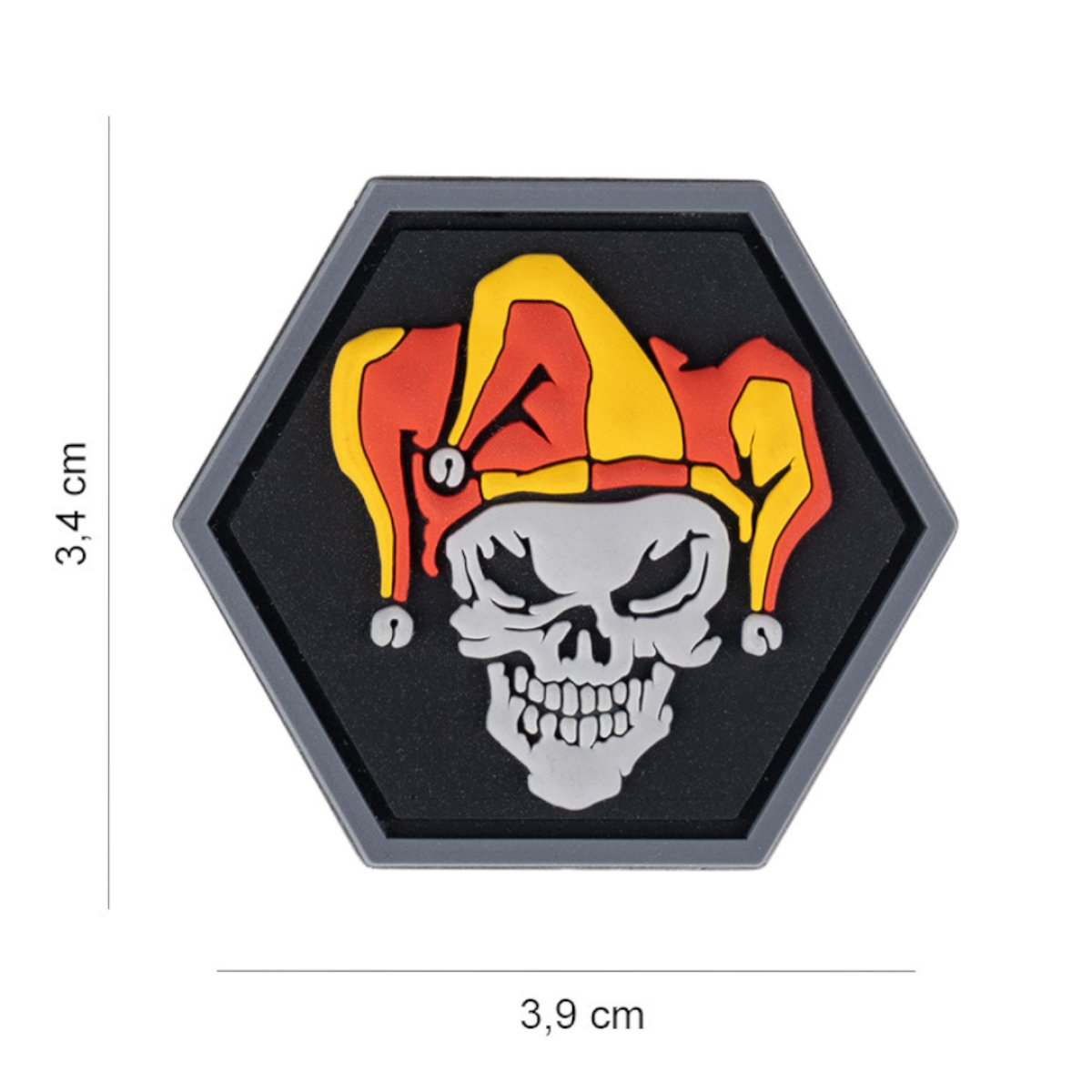 Nášivka HEXAGON SKULL JOKER MINI velcro 3D PVC