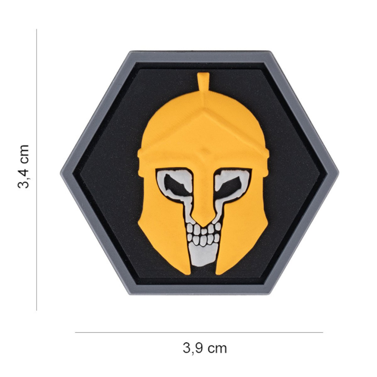 Nášivka HEXAGON SKULL SPARTAN MINI velcro 3D PVC