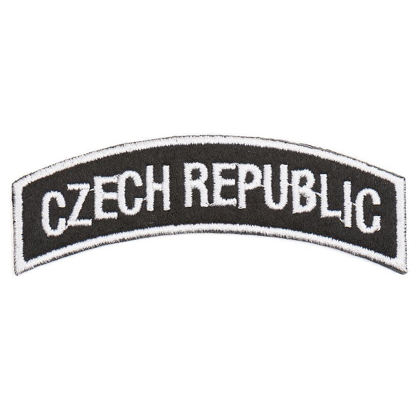 Nášivka Czech Republic oblouk  černobílá