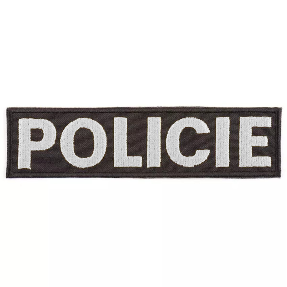Nášivka POLICIE plátek VELCRO BÍLÁ