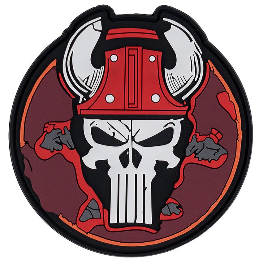 Nášivka PUNISH SKULL BULL velcro 3D PVC