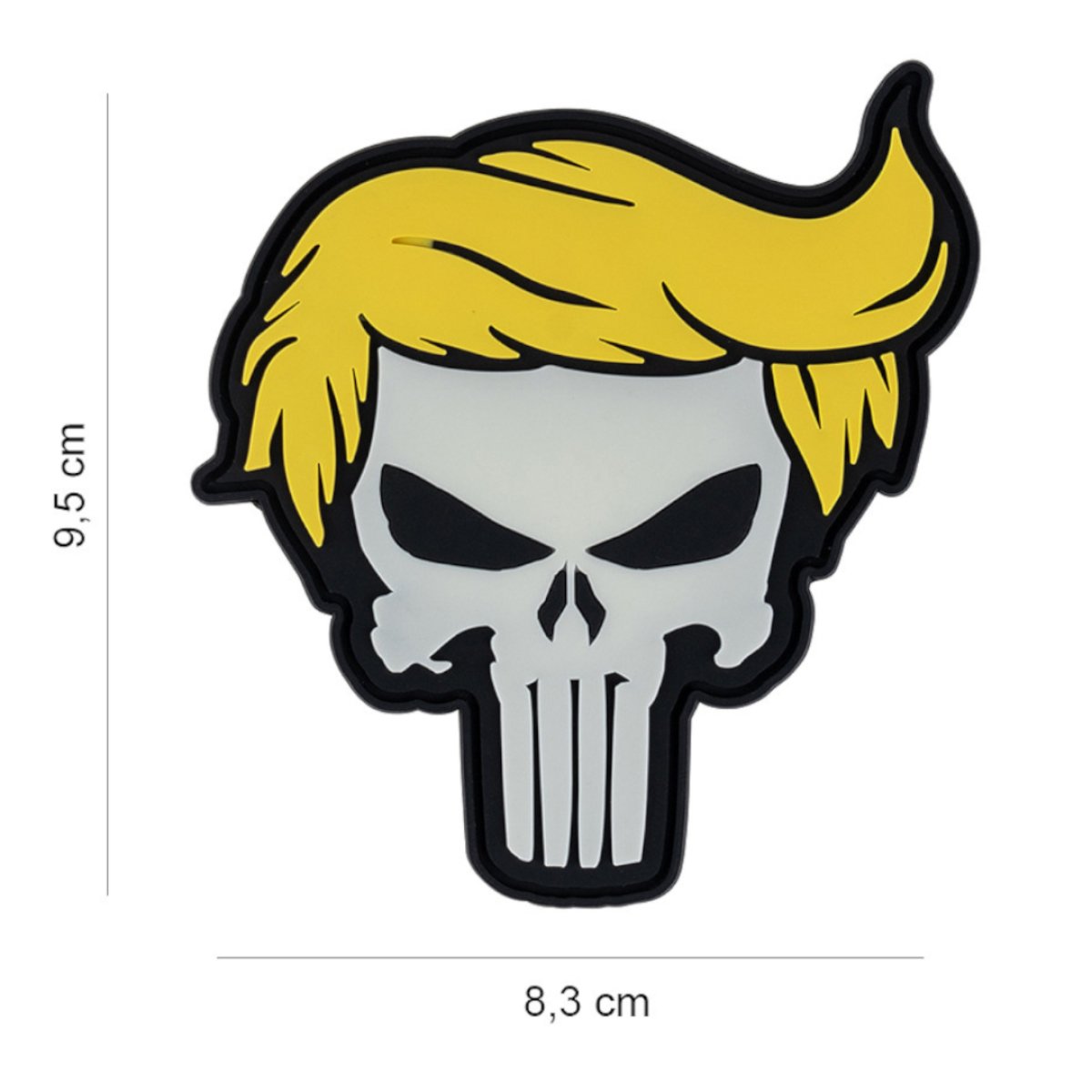 Nášivka PUNISH SKULL DONALD velcro 3D PVC