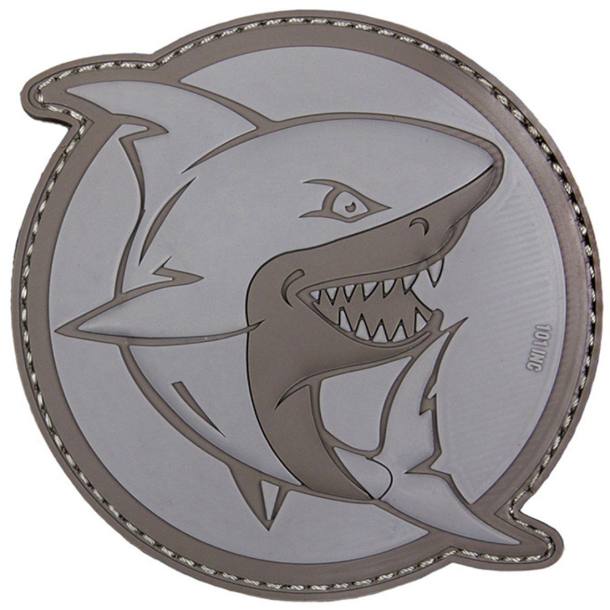 Nášivka SHARK GREY velcro 3D PVC