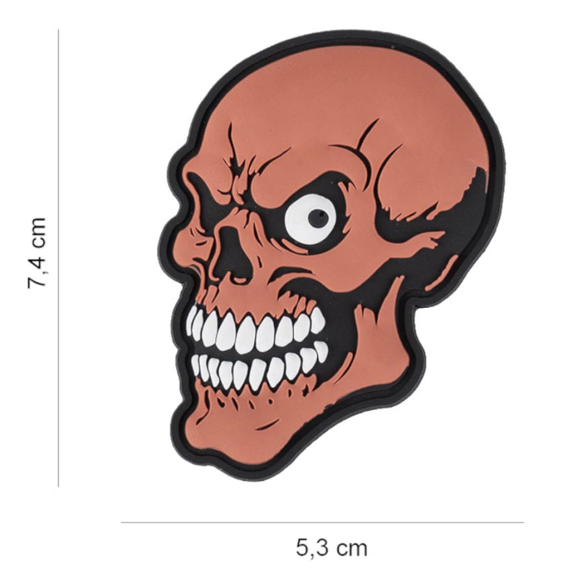 Nášivka SHIT HAPPENS SKULL velcro 3D PVC