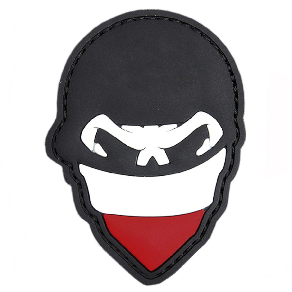Nášivka SKULL BALACLAVA COLOR velcro 3D PVC