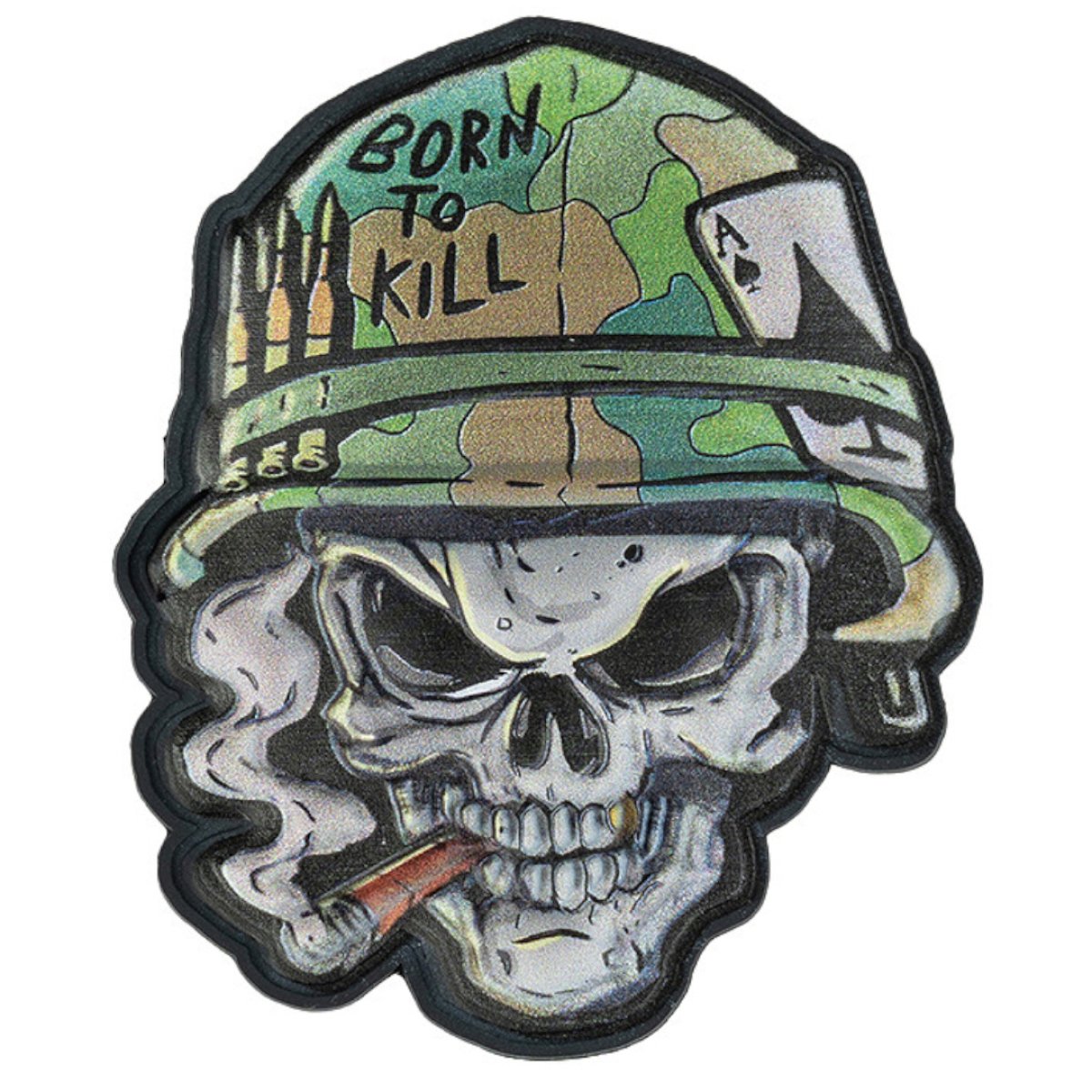 Nášivka SKULL VIETNAM velcro UV 3D PVC
