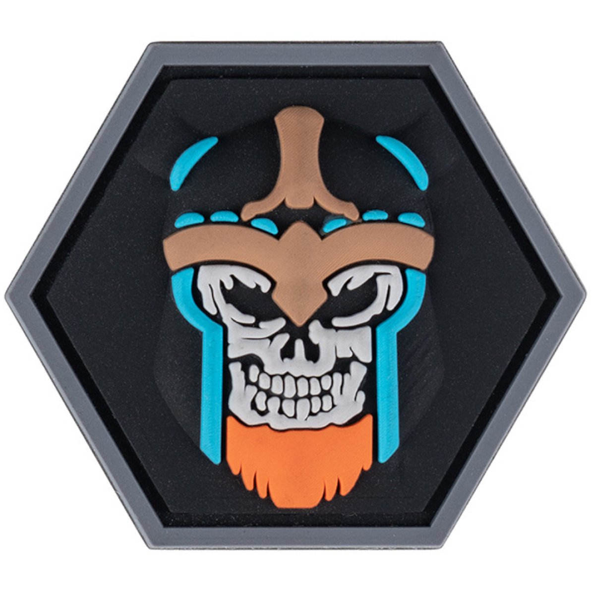 Nášivka SKULL VIKING MINI velcro 3D PVC