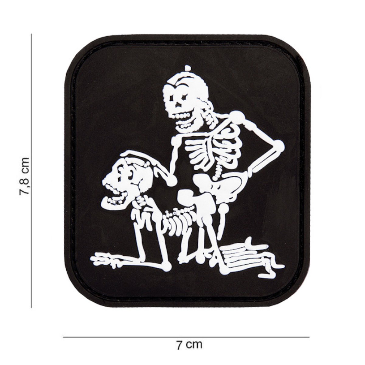 Nášivka TWO SKELETONS SEX velcro 3D PVC