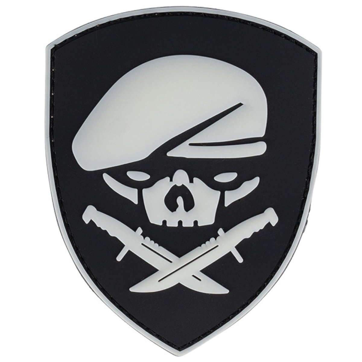 Nášivka US SPECIAL FORCES SKULL glow velcro 3D PVC