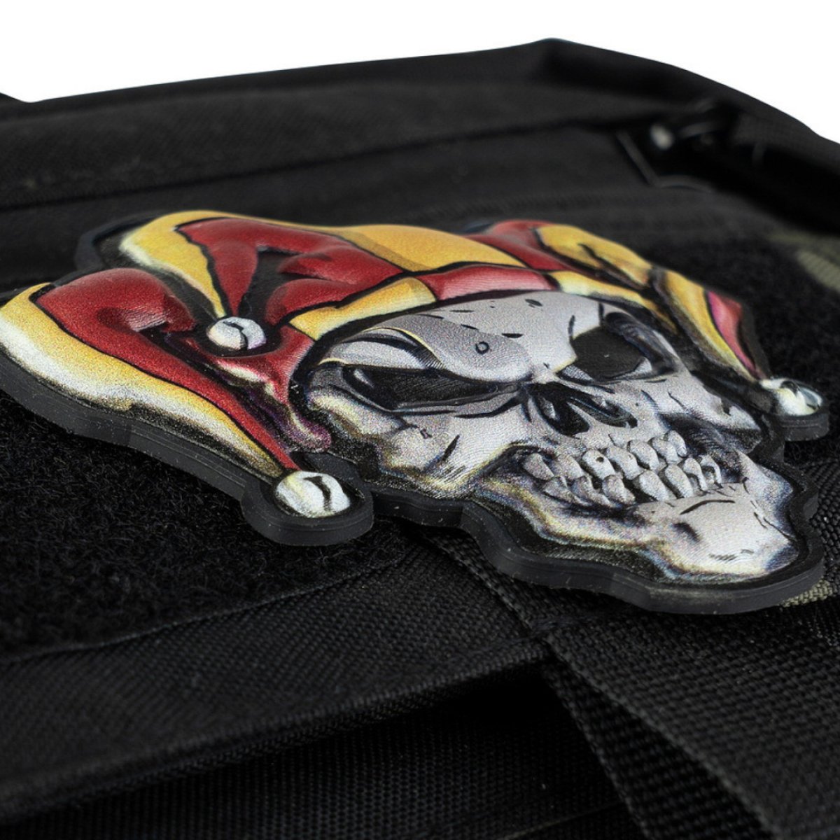 Nášivka UV SKULL JOKER velcro 3D PVC