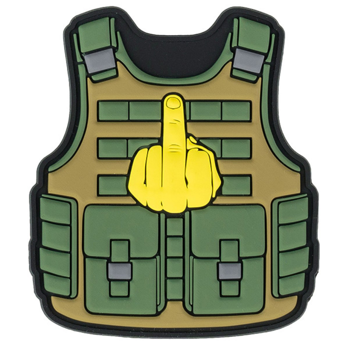 Nášivka VEST FUCK YOU velcro 3D PVC