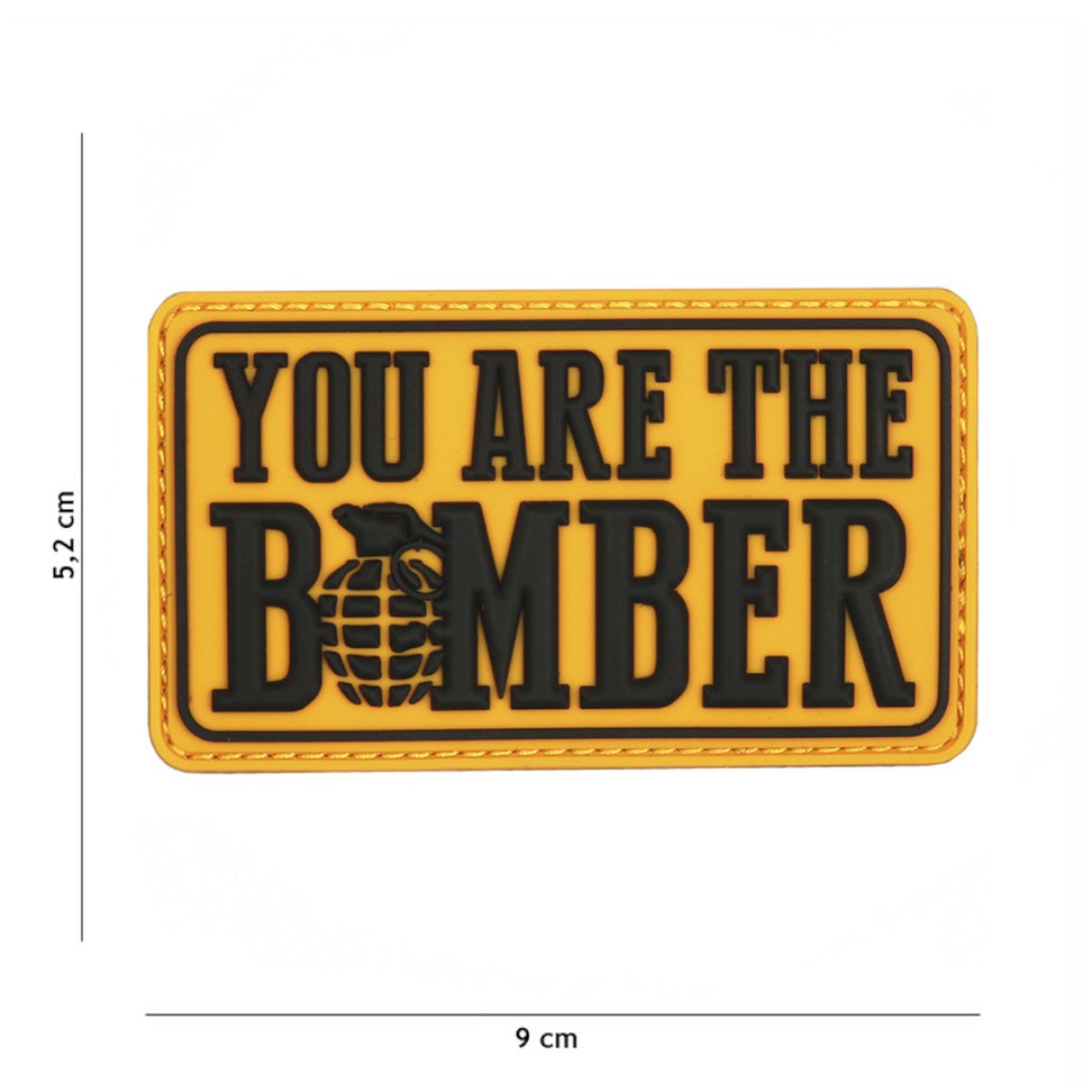 Nášivka YOU ARE THE BOMBER velcro 3D PVC