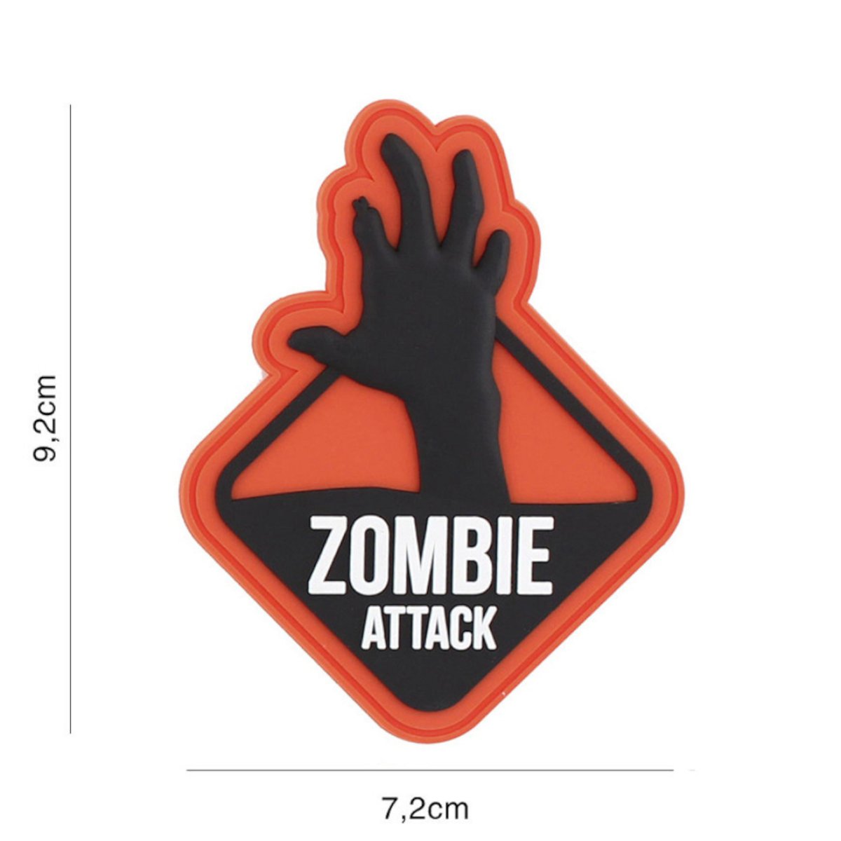 Nášivka ZOMBIE ATTACK ORANGE velcro 3D PVC