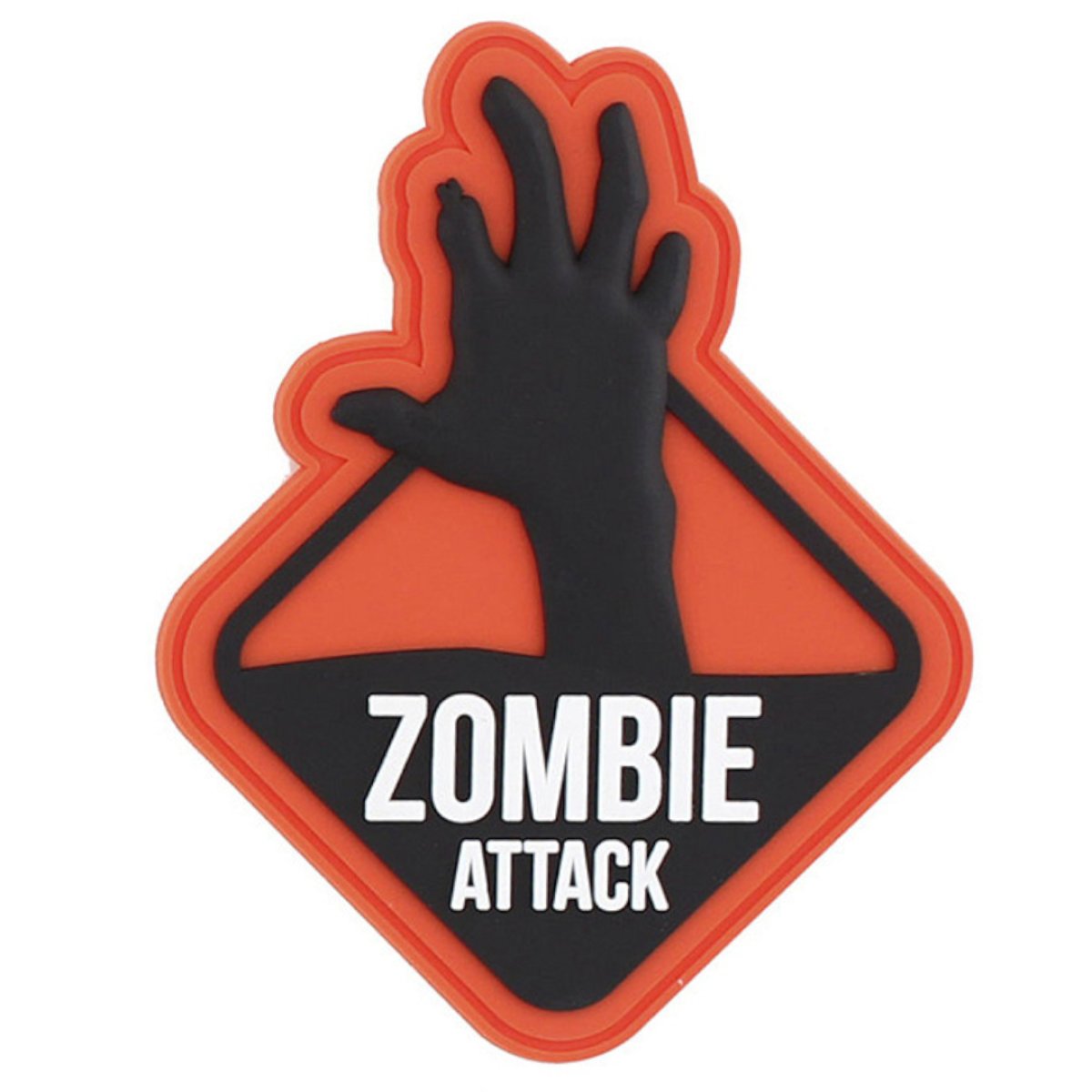 Nášivka ZOMBIE ATTACK ORANGE velcro 3D PVC