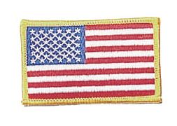 Vyšívaná vlajka - USA barevná - nažehlovací - 75x50mm