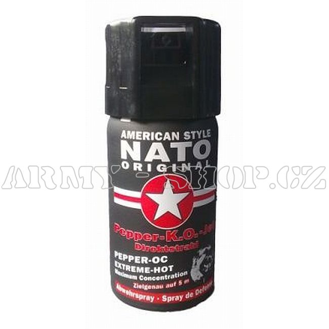 Obranný sprej NATO PEPPER černý - 40ml