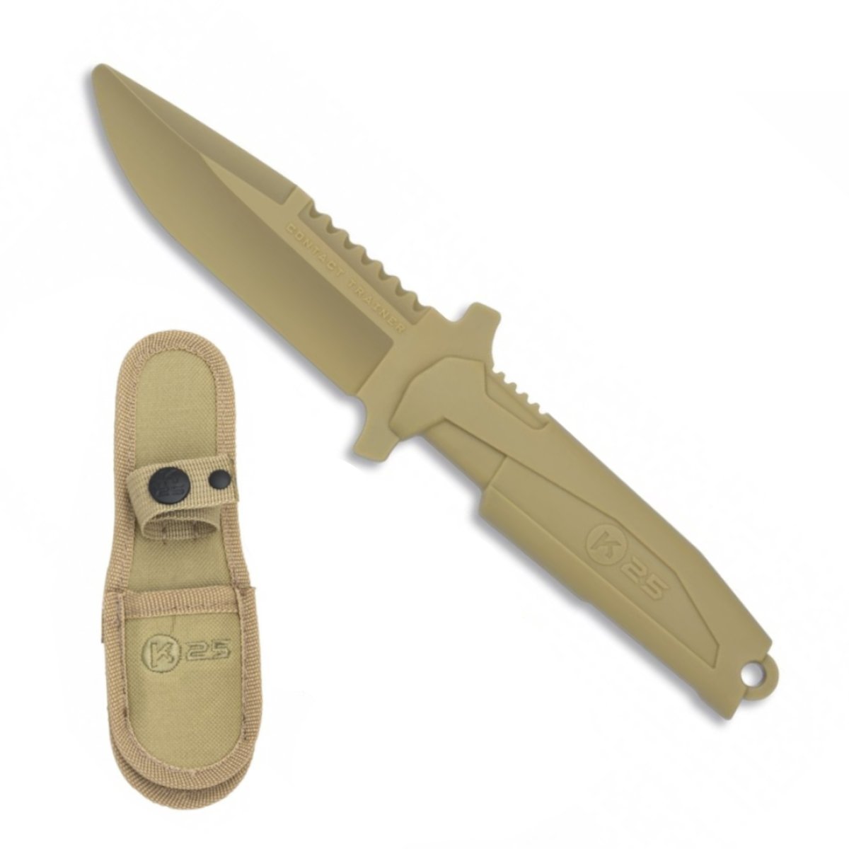 Nůž cvičný tréninkový PÍSKOVÝ s pouzdrem 