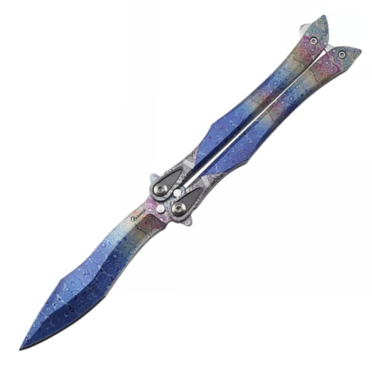 Nůž motýlek blue 3D balisong 