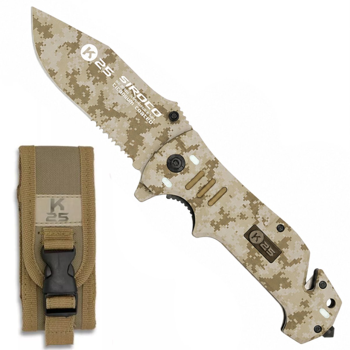 Nůž zavírací K25 SIROCO camo desert