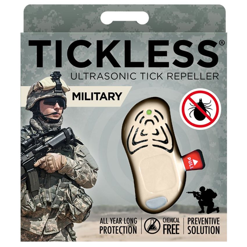Odpuzovač klíšťat ultrazvukový TICKLESS MILITARY béžový