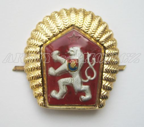 Odznak ČSLA - LEV s okružím MO zlatavý