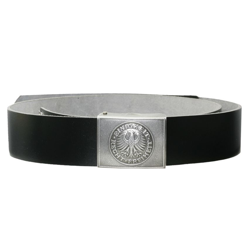 Opasek Bundeswehr  kožený s přezkou NOVÝ REPRO