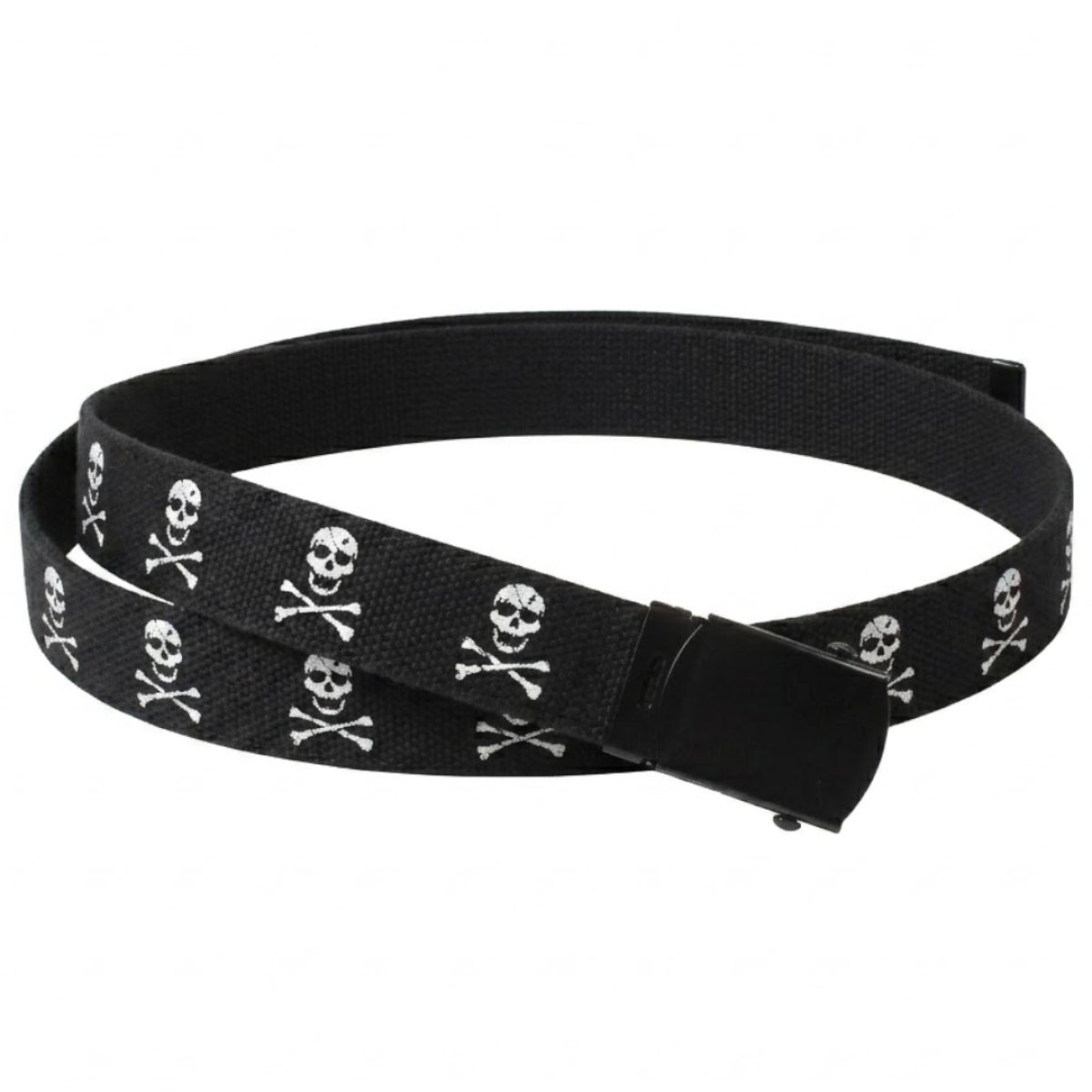 Opasek JOLLY ROGER lebky ČERNÝ