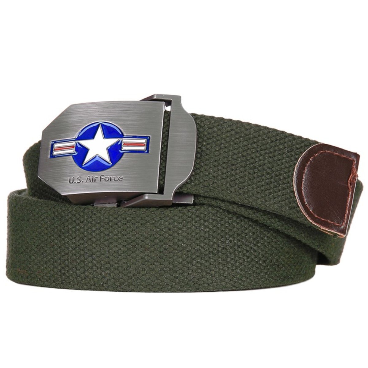 Opasek U.S. AIR FORCE WWII plátěný 101.inc OLIVOVÝ