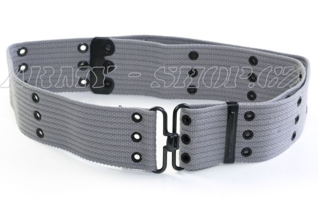 Pásek - široký - bavlna - šedý