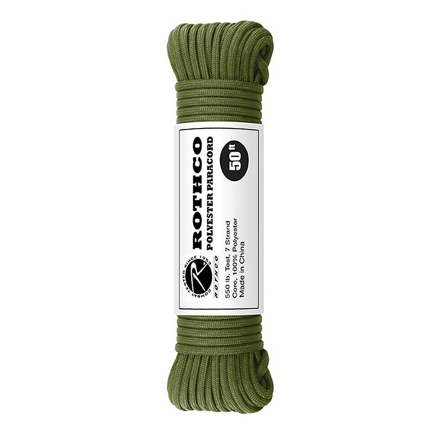 PARACORD 550-Lb 15m-4mm ROTHCO OLIV