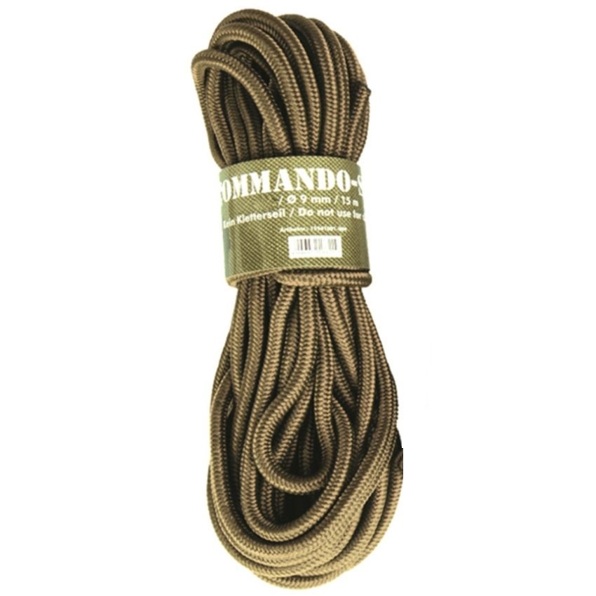 Padáková šňůra  BÉŽOVÁ 9mm/15m