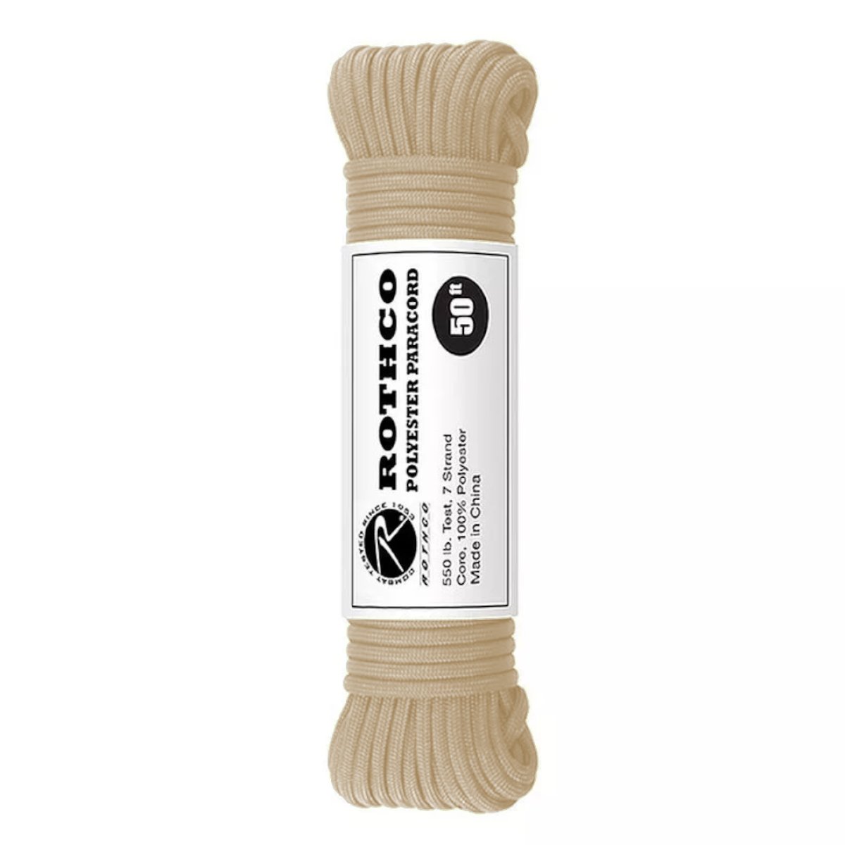 PARACORD 550-Lb 15m-4mm ROTHCO BÉŽOVÁ