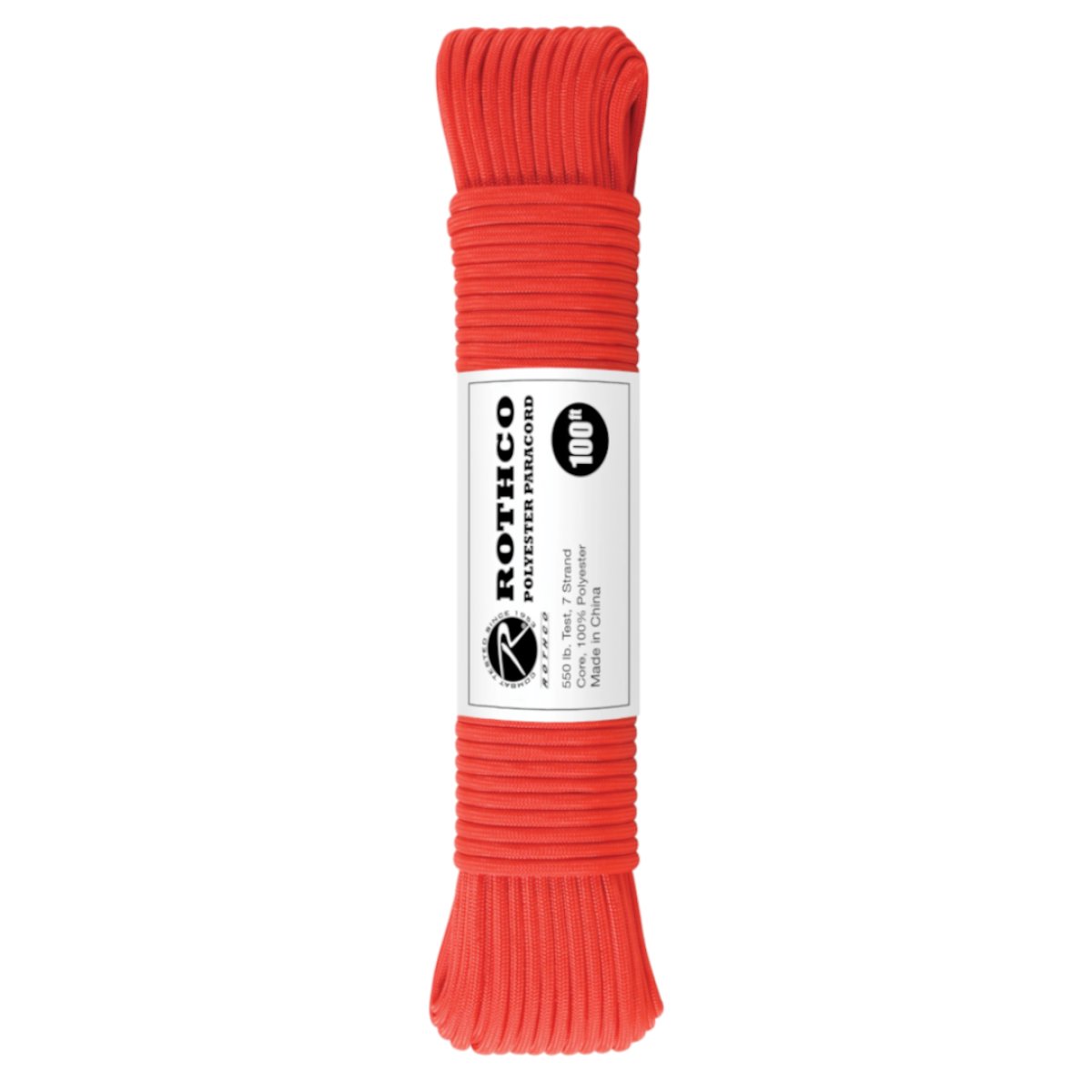 PARACORD 550-Lb 30m-4mm ROTHCO ČERVENÁ
