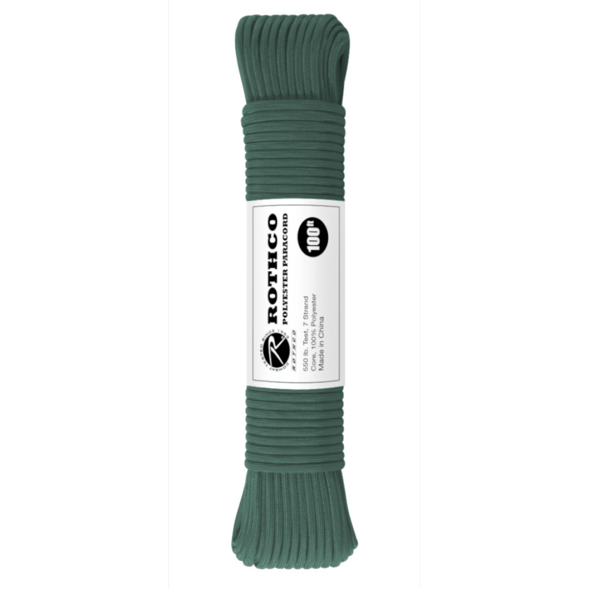 PARACORD 550-Lb 30m-4mm ROTHCO TMAVĚ ZELENÁ 