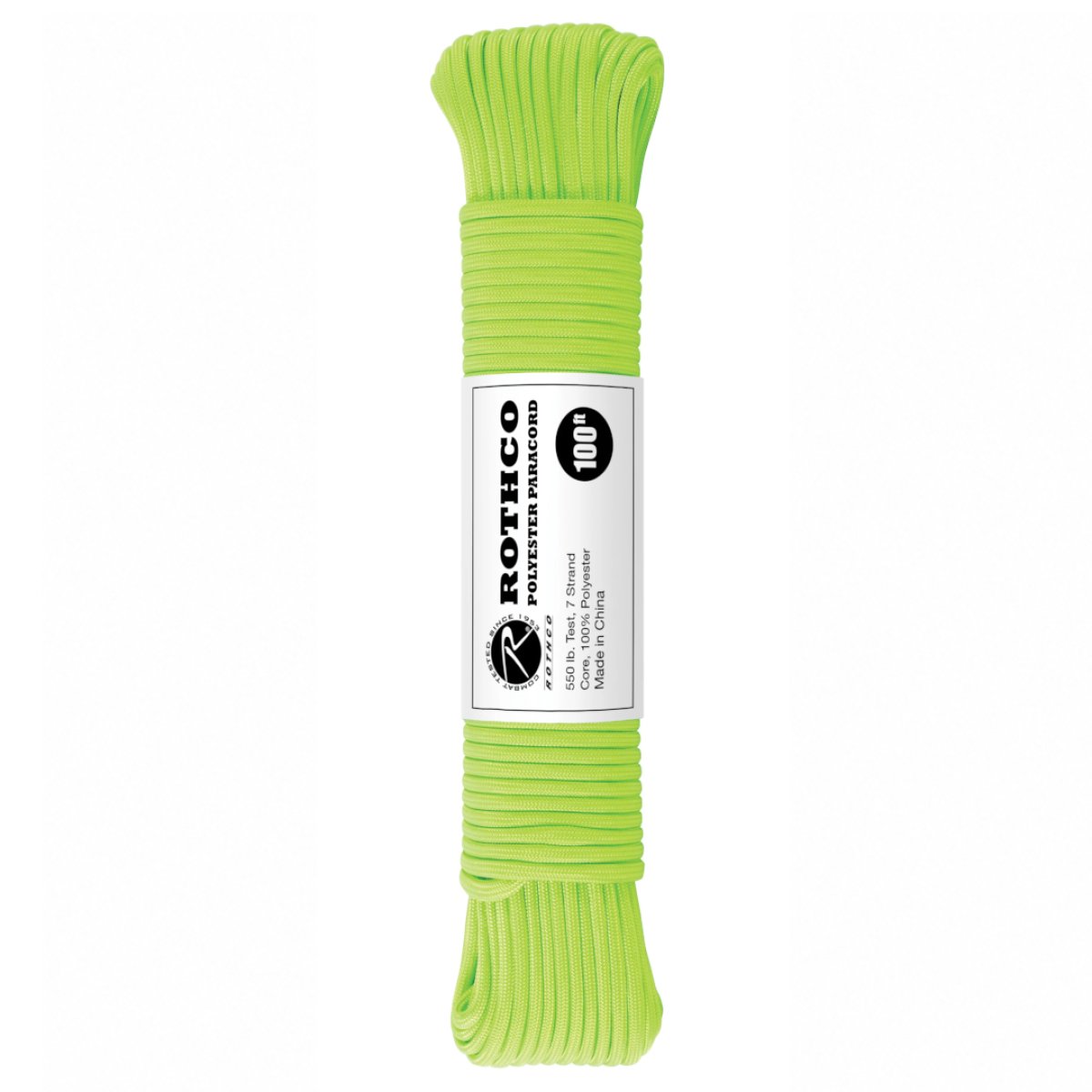 PARACORD 550-Lb 30m-4mm ROTHCO ZELENÁ REFLEXNÍ