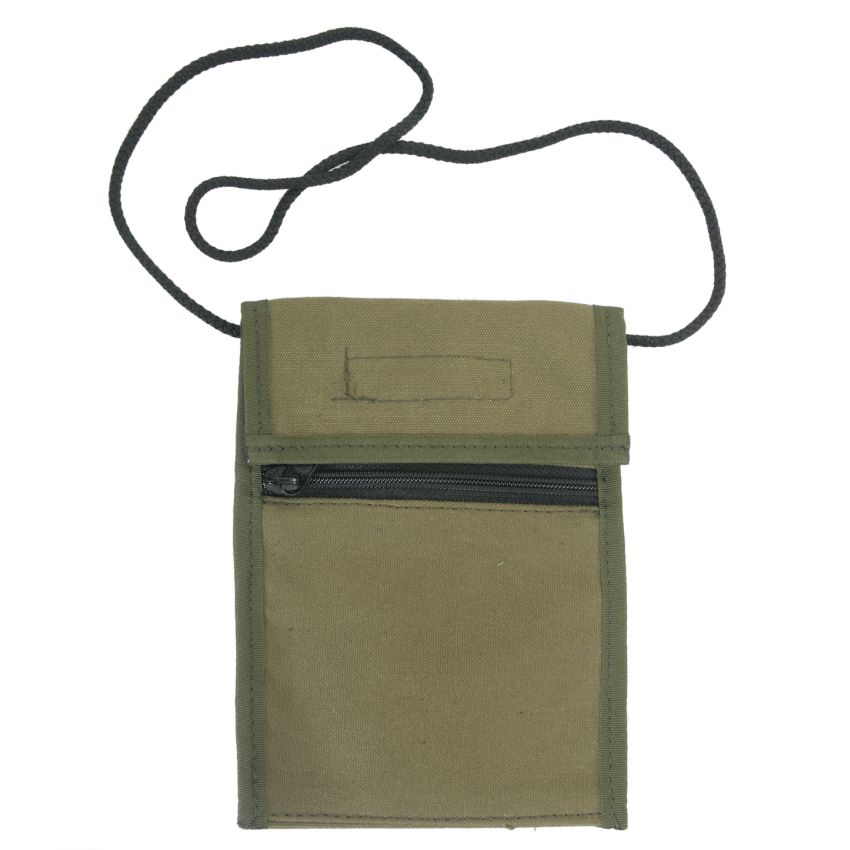 Peněženka na krk  olivová