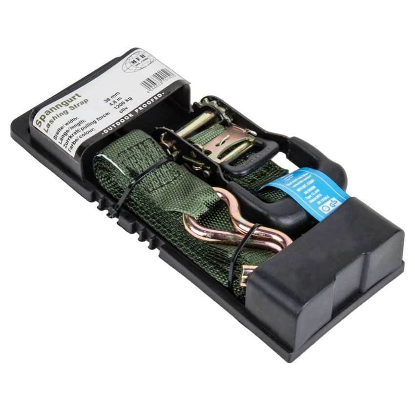 Popruh upínací 3,8cm/4,8m 1200kg OLIV