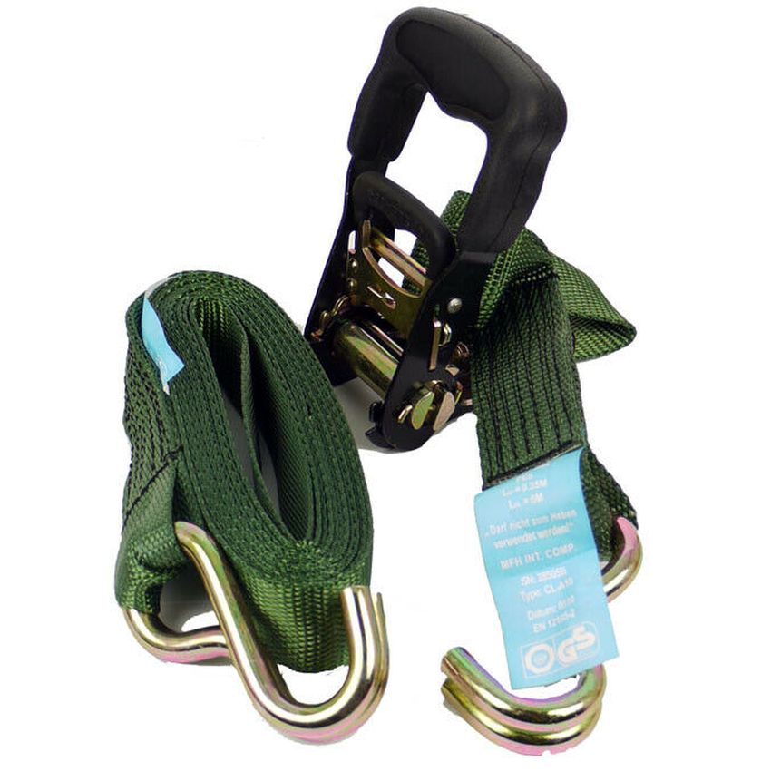 Popruh upínací 3,8cm/4,8m 1200kg OLIV