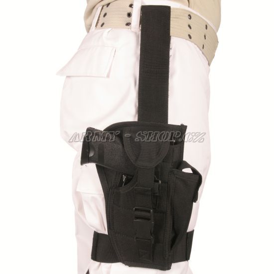 Pouzdro pistolové STEHENNÍ  MS BW  - Černé