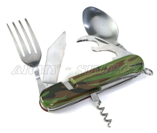 Skládací příborový set TRAMP maskáčový