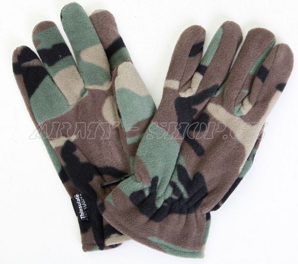 Rukavice THINSULATE- Flaušové woodland