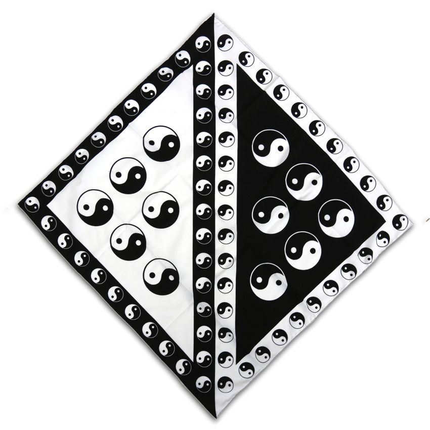 Šátek s potiskem JING JANG